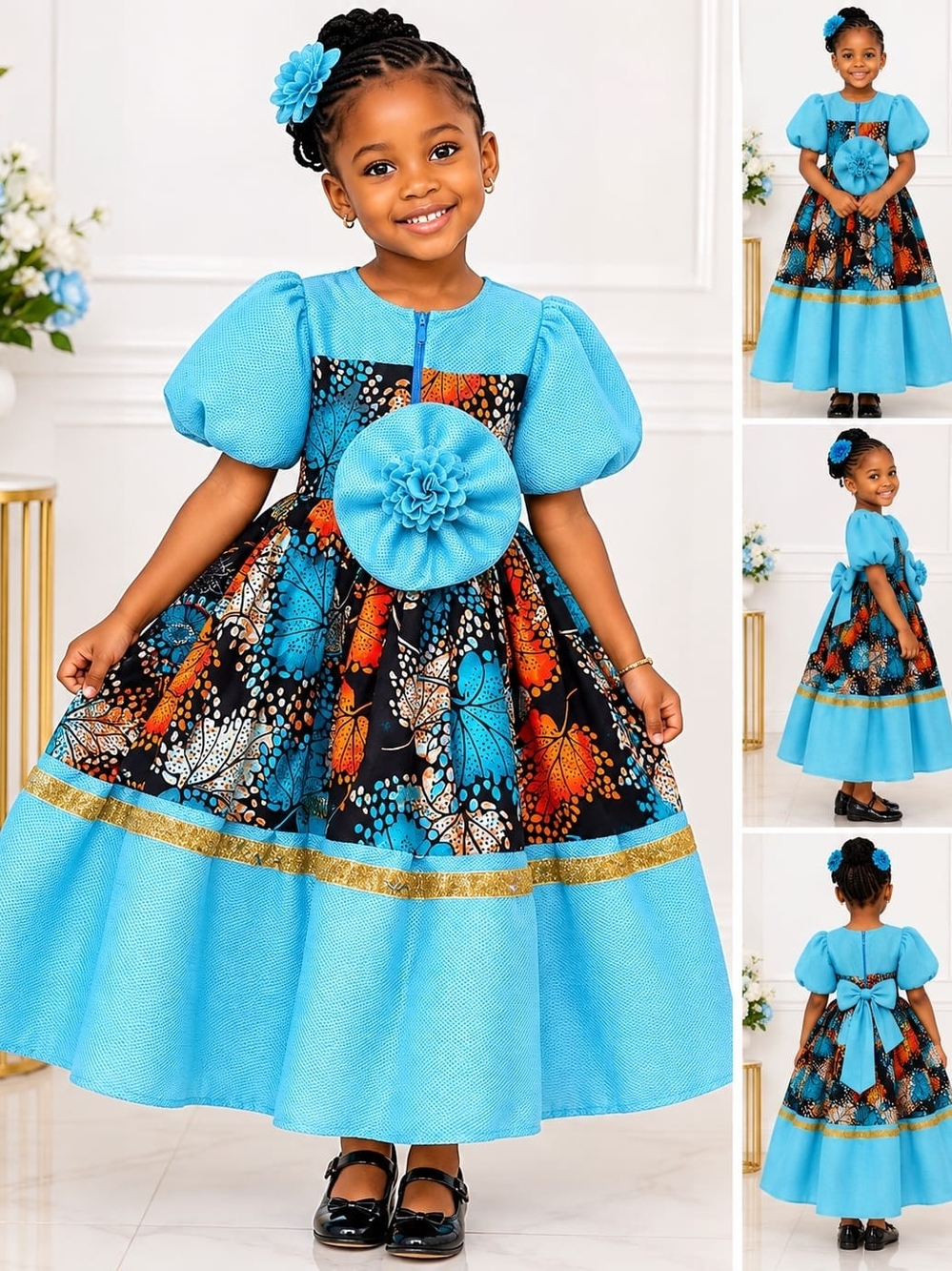 Girls African Ankara Dress